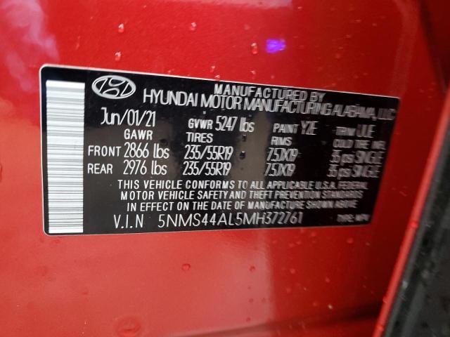 2021 HYUNDAI SANTA FE L - 5NMS44AL5MH372761