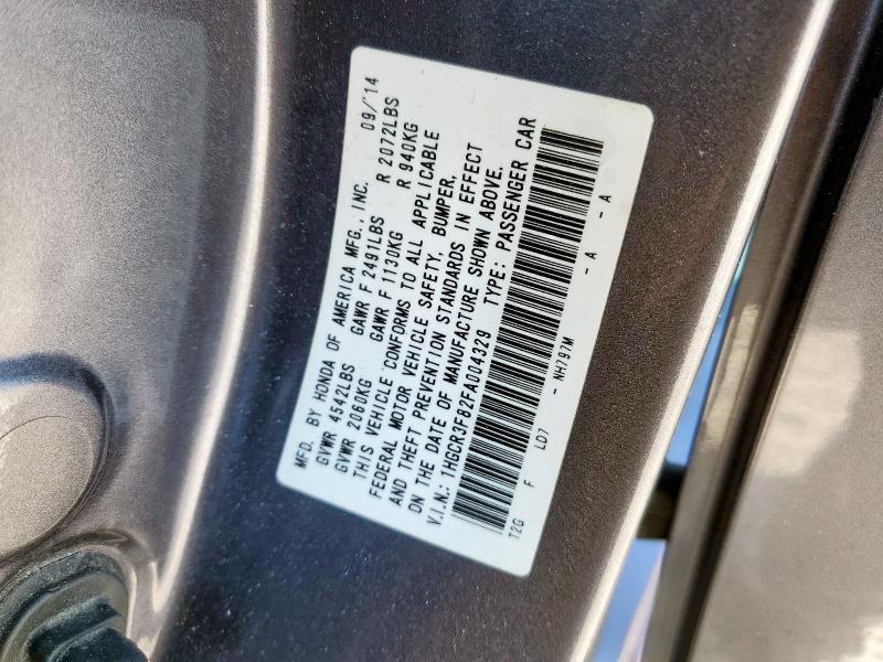 2015 HONDA ACCORD EXL - 1HGCR3F82FA004329