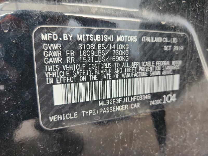 2020 MITSUBISHI MIRAGE G4 ML32F3FJ1LHF03346