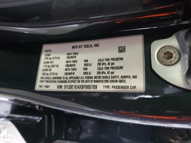 2025 TESLA MODEL 3 #3296953829