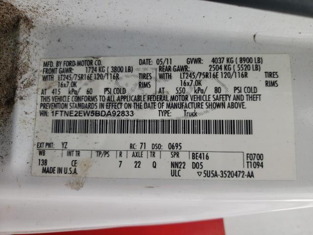 2011 FORD E250 #3294182952