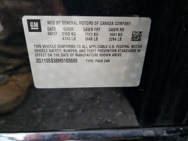 2017 CHEVROLET IMPALA LT 2G1105S38H9185689