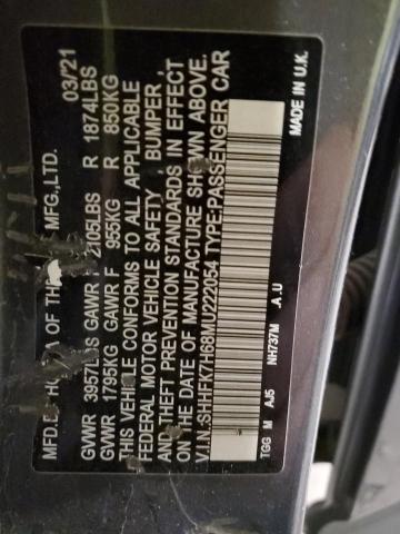 2021 HONDA CIVIC EX - SHHFK7H68MU222054