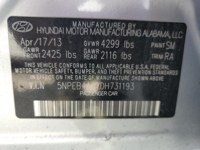 2013 HYUNDAI SONATA GLS - 5NPEB4AC7DH731193