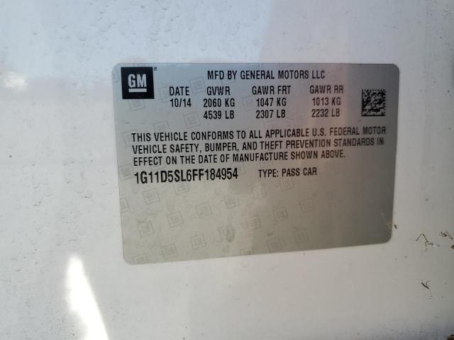 2015 CHEVROLET MALIBU 2LT 1G11D5SL6FF184954