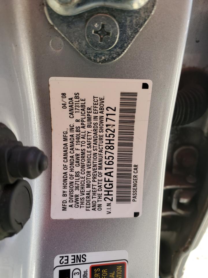 Lot #3315814343 2008 HONDA CIVIC