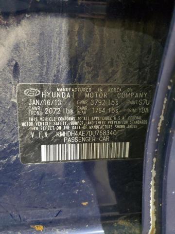 2013 HYUNDAI ELANTRA GL - KMHDH4AE7DU768340