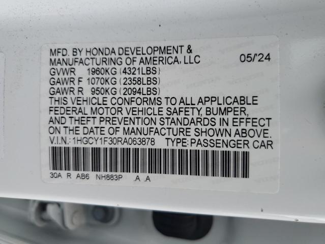 2024 HONDA ACCORD EX - 1HGCY1F30RA063878