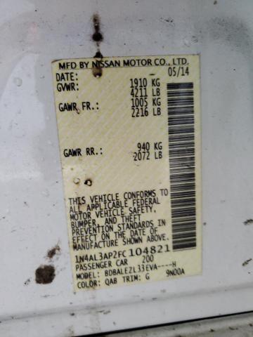 2015 NISSAN ALTIMA 2.5 - 1N4AL3AP2FC104821