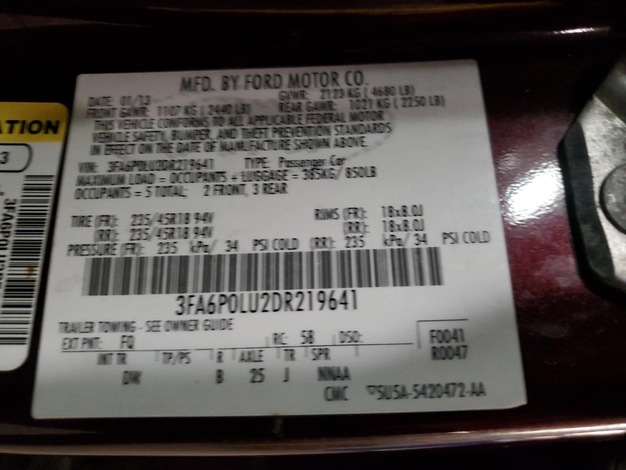 FORD FUSION SE HYBRID