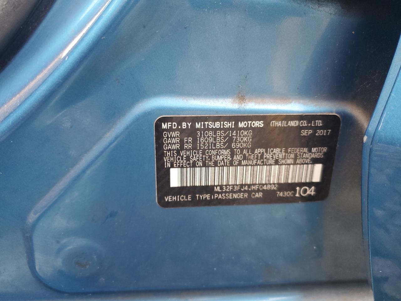 MITSUBISHI MIRAGE G4 ES