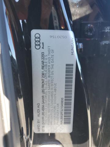 2018 AUDI A3 PREMIUM - WAUB8GFF3J1049806