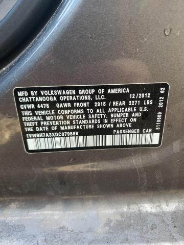 2013 VOLKSWAGEN PASSAT SE #3290326978