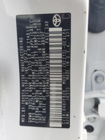 2022 TOYOTA COROLLA LE #3302816911