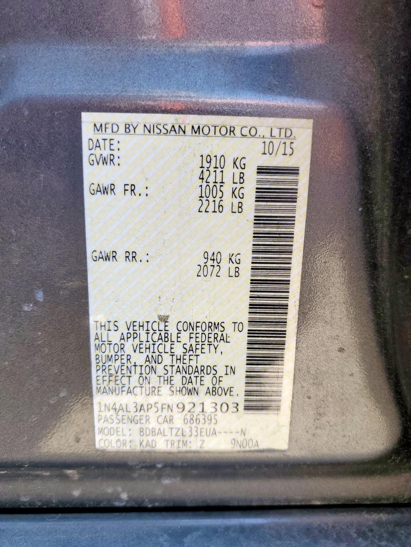 2015 NISSAN ALTIMA 2.5 - 1N4AL3AP5FN921303