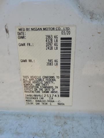 2020 NISSAN ALTIMA S - 1N4BL4BV4LC251743