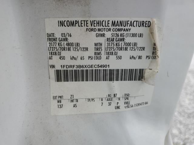 2016 FORD F350 SUPER DUTY - 1FDRF3B6XGEC54901