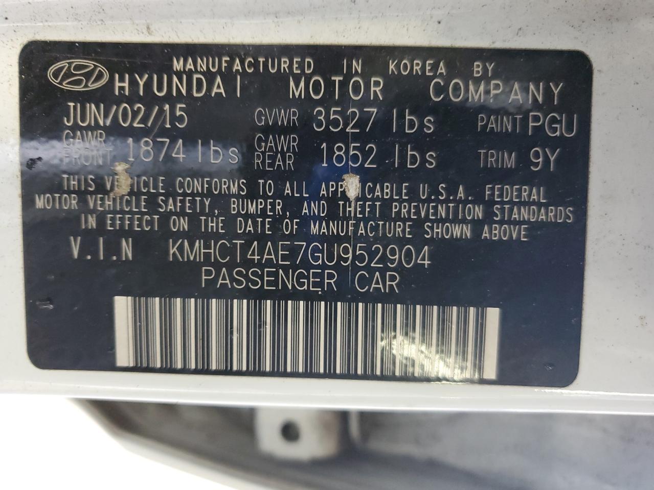 Lot #3260509318 2016 HYUNDAI ACCENT SE