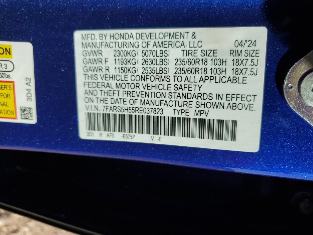 2024 HONDA CR-V SPORT 7FARS5H55RE037823