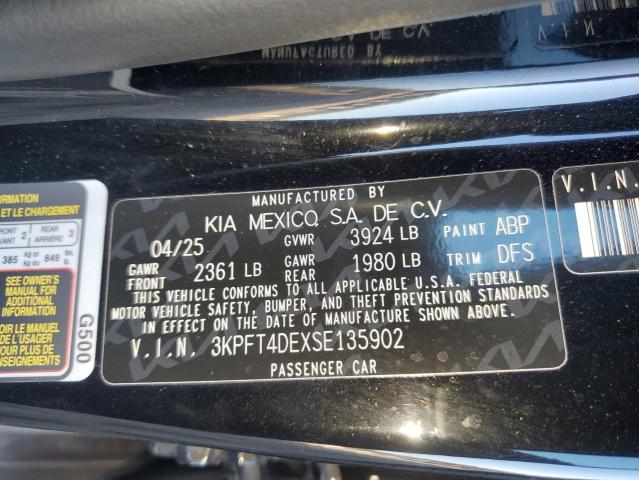 2025 KIA K4 LX 3KPFT4DEXSE135902