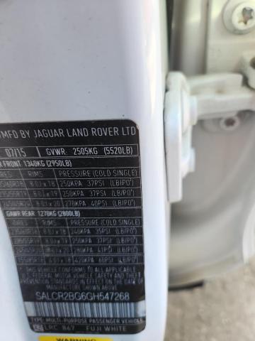 2016 LAND ROVER DISCOVERY - SALCR2BG6GH547268