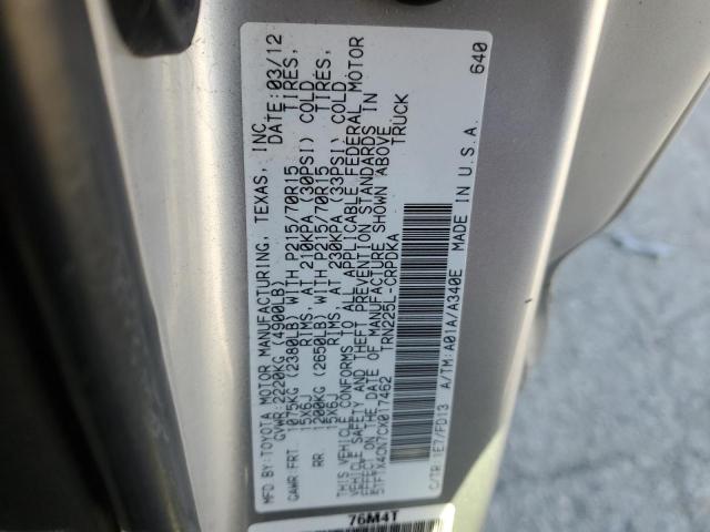 2012 TOYOTA TACOMA ACCESS CAB #3263656725