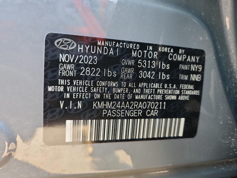 2024 HYUNDAI IONIQ 6 SE #3296215408