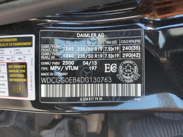 2013 MERCEDES-BENZ GLK 250 BL - WDCGG0EB4DG130763