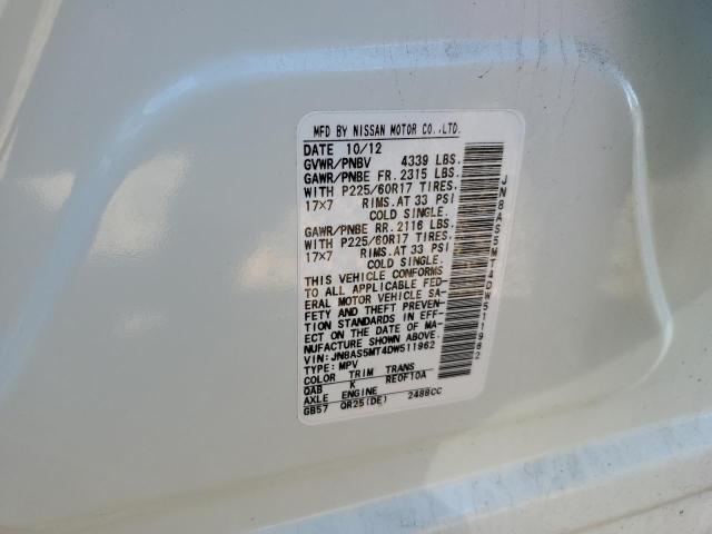 2013 NISSAN ROGUE S - JN8AS5MT4DW511962