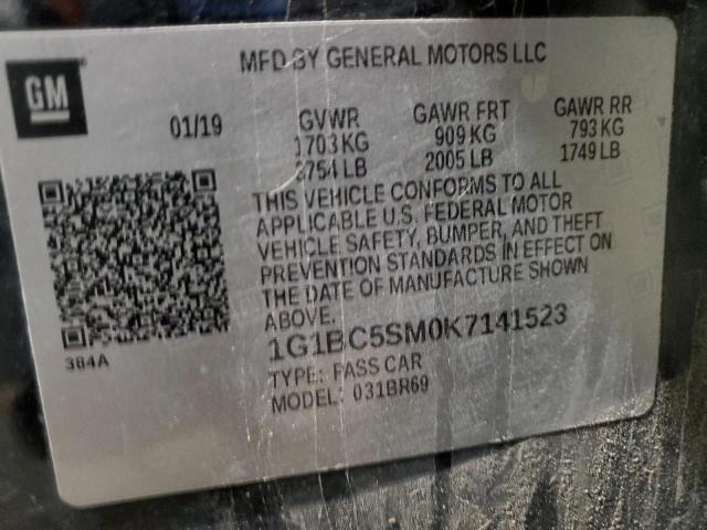 2019 CHEVROLET CRUZE LS #3315791399