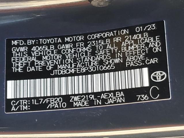 2023 TOYOTA COROLLA LE #3302766382