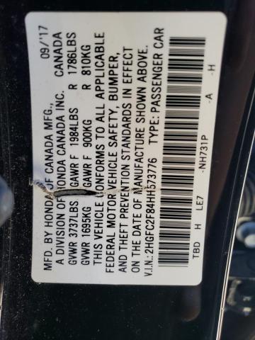 2017 HONDA CIVIC EX #3290443757