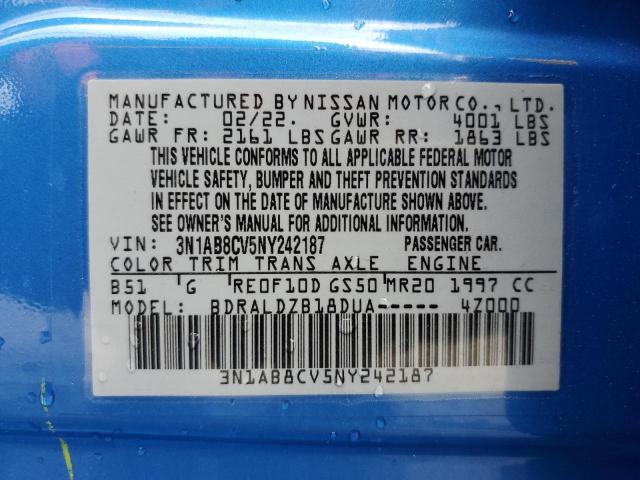 2022 NISSAN SENTRA SV #3297147519