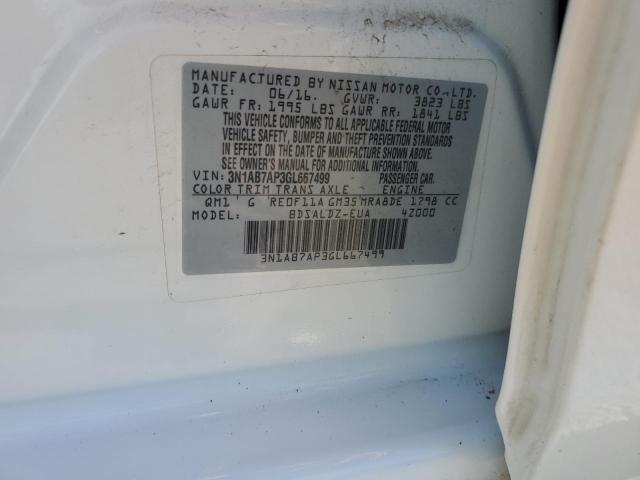 2016 NISSAN SENTRA S - 3N1AB7AP3GL667499