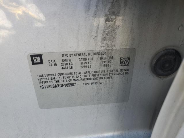 2016 CHEVROLET MALIBU LIM - 1G11A5SAXGF105987