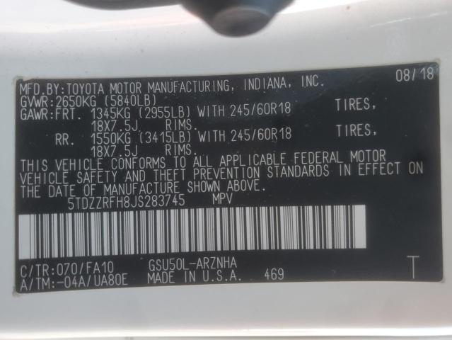 2018 TOYOTA HIGHLANDER #3291731235