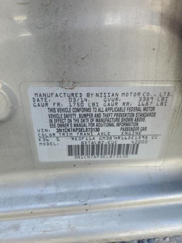 2014 NISSAN VERSA S - 3N1CN7AP3EL873130