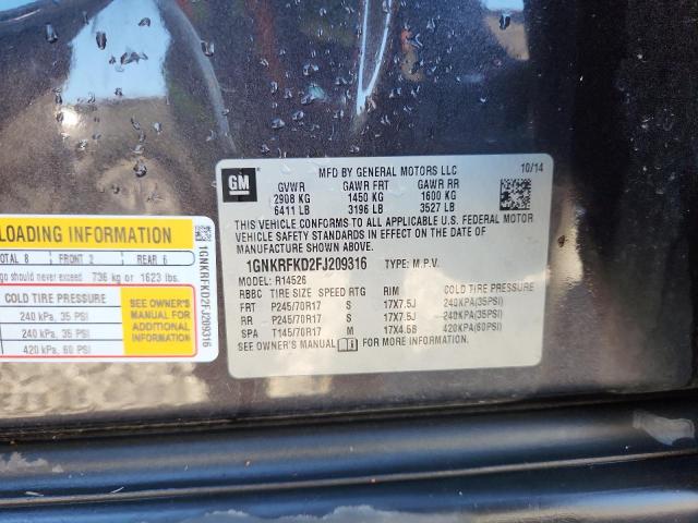 2015 CHEVROLET TRAVERSE L - 1GNKRFKD2FJ209316