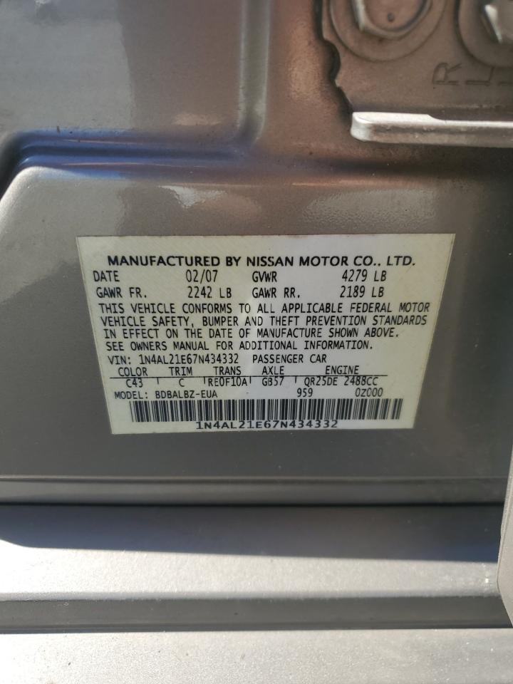 Lot #3278793632 2007 NISSAN ALTIMA 2.5