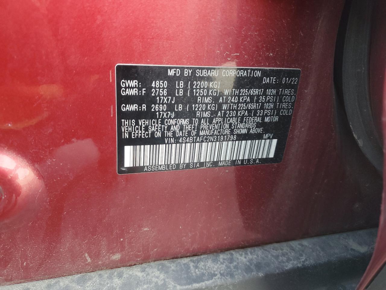 SUBARU OUTBACK PREMIUM