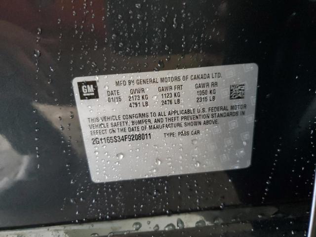 2015 CHEVROLET IMPALA LTZ 2G1165S34F9208011