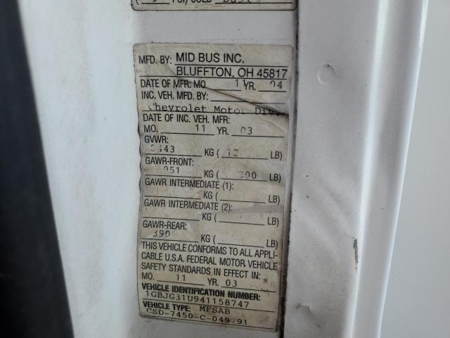 2004 CHEVROLET EXPRESS G3 #3290243219