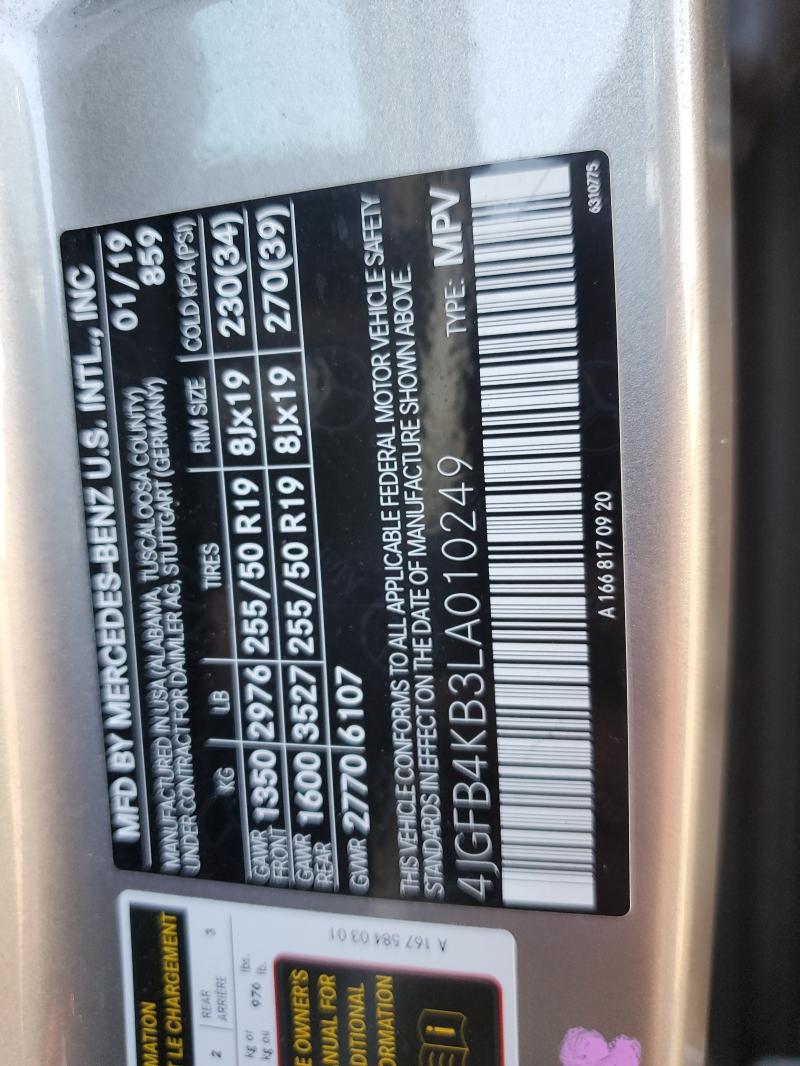 2020 MERCEDES-BENZ GLE 350 4M - 4JGFB4KB3LA010249