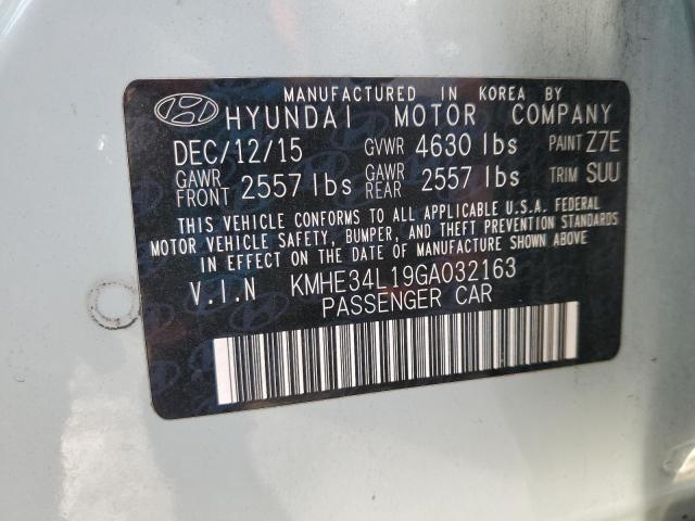 2016 HYUNDAI SONATA HYB KMHE34L19GA032163