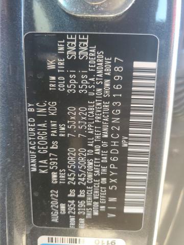2022 KIA TELLURIDE - 5XYP6DHC2NG316987