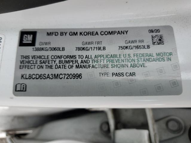 2021 CHEVROLET SPARK 1LT #3302948631