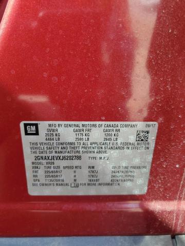 2018 CHEVROLET EQUINOX LT - 2GNAXJEVXJ6202788