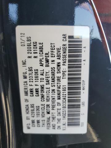 2012 HONDA ACCORD LX #3285964560