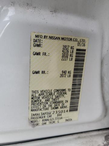 2016 NISSAN ALTIMA 2.5 - 1N4AL3AP1GC235014