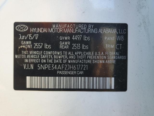 2018 HYUNDAI SONATA SPO - 5NPE34AF2JH617721